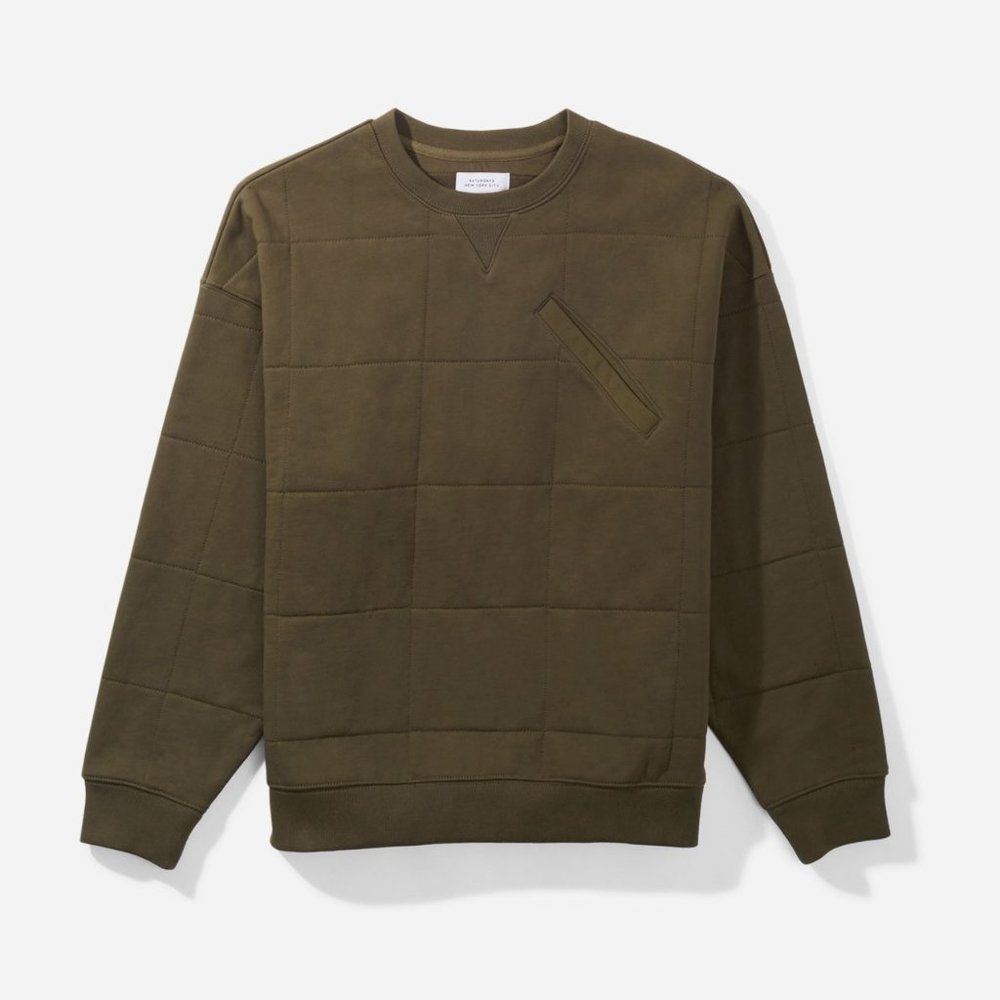 Saturdays NYC Flynn Quilted Crewneck Sweater
